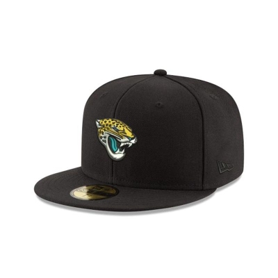 Black Jacksonville Jaguars Hat - New Era NFL 59FIFTY Fitted Caps USA4802356